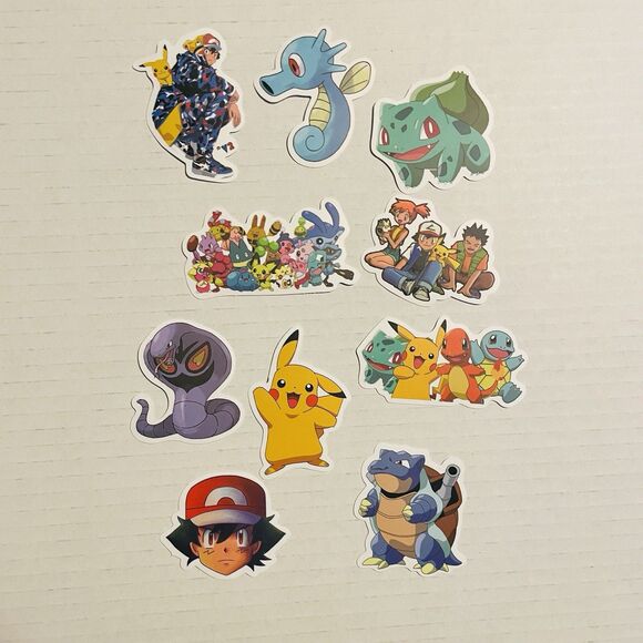 50 Pcs Pokemon Sticker Decals Great Giveaway Items For Streaming Shows - Picture 5 of 5